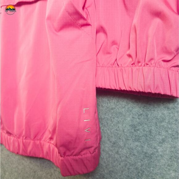 LIVI Windbreaker Jacket Pink Snap Front Long Sleeve Women's Plus Size 22/24 - Picture 11 of 14